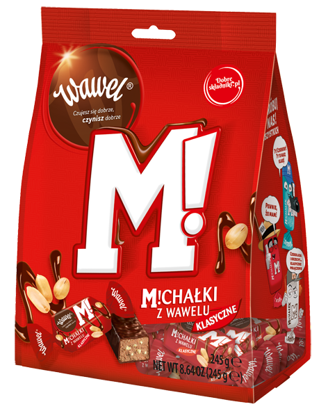 Wawel - "Michalki Klasyczne" Schokokonfekt mit Erdnüssen 245g