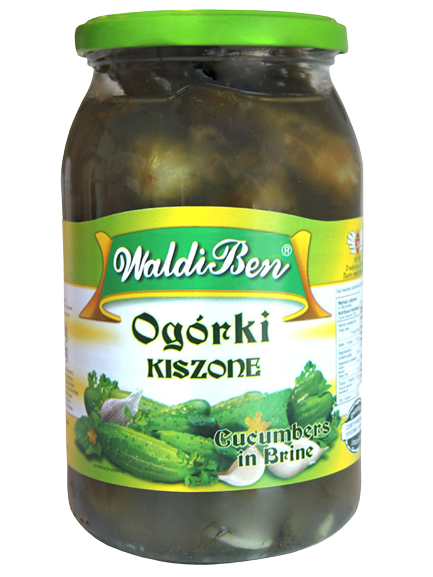 WaldiBen - " Ogorki Kiszone" Well seasoned salted pickled cucumbers in brine