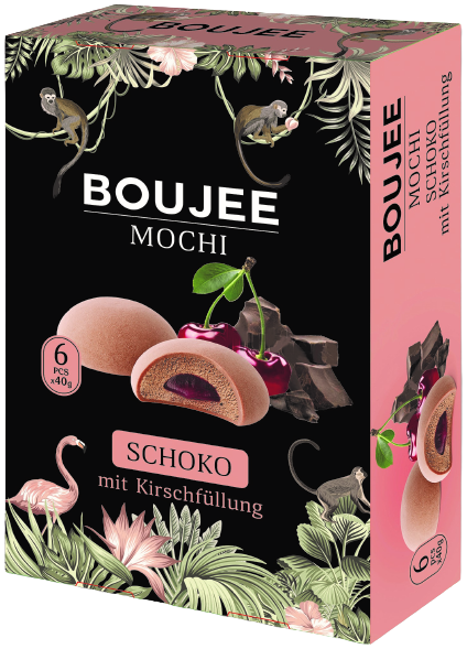 BOUJEE - Eiscreme Mochi Schokolade mit Kirschfüllung