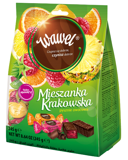Wawel - "Mieszanka Krakowska" Geleebonbons in Schokolade 245 g