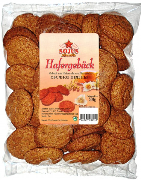 Hafergebäck mit Rosinen